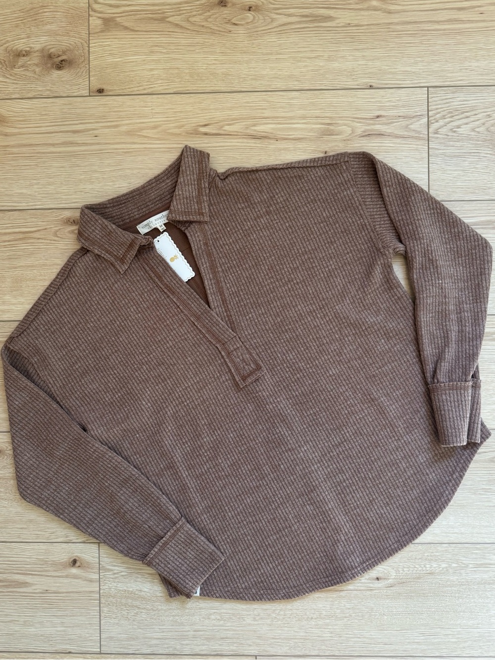 simply southern tan long sleeve pullover sweatshirt